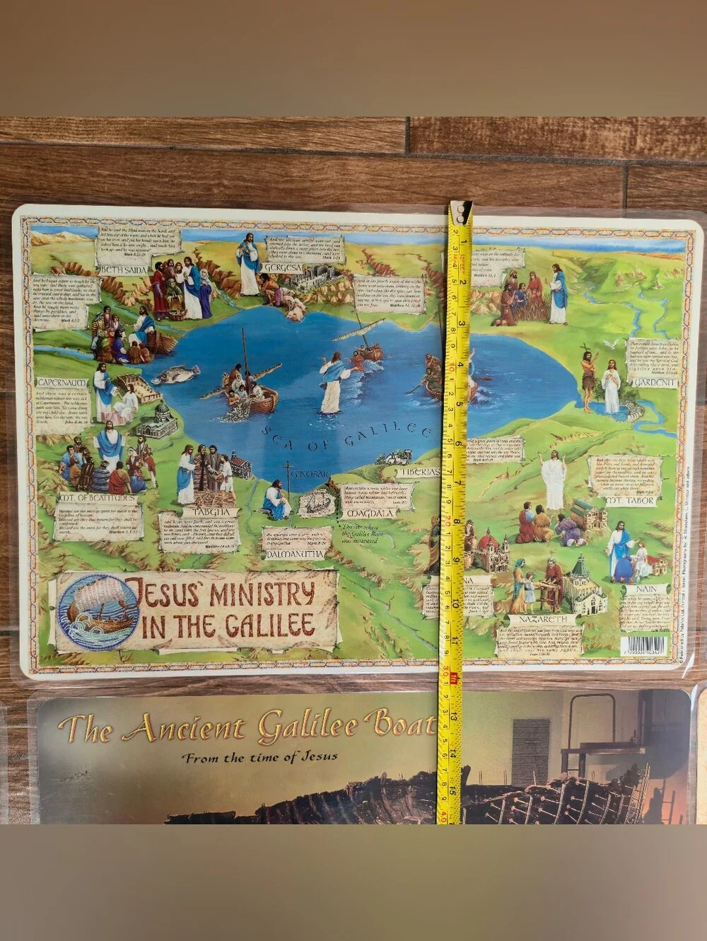 LOT 7 Galilee Lake Sea Placemats Christian Holy Land Miracles Teachings of Jesus